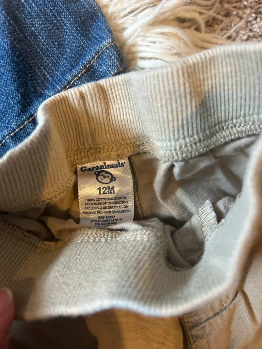 Carters, Old Navy, etc 12 month boys - Blue Denim & Khaki Bottoms